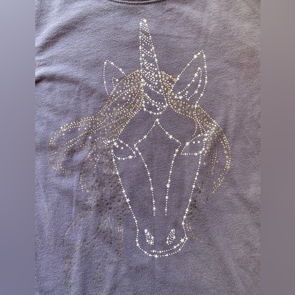 GAP KIDS girls L (10/12) Purple Ombre Sparkle Unicorn Long SleeveT-Shirt bundle - Picture 7 of 11